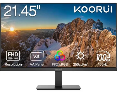 Produktbild von Koorui E2212F, 54,5 cm (21.4"), 1920 x 1080 Pixel, Full HD, 6 ms, Schwarz