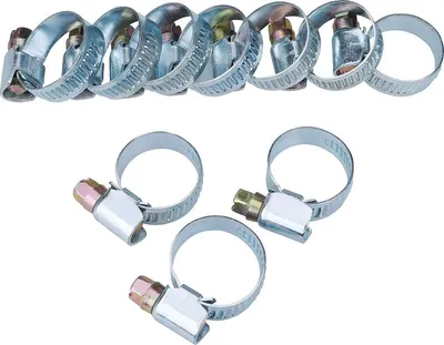 Zdjęcie produktu dla Zaciski do węży, opakowanie 10 sztuk, 12-22 mm, do węży 1/2"