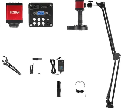 Image de Microscope numérique, résolution 4K, connectivité HDMI et USB, C 13MP HDMI VGA, 150X-a