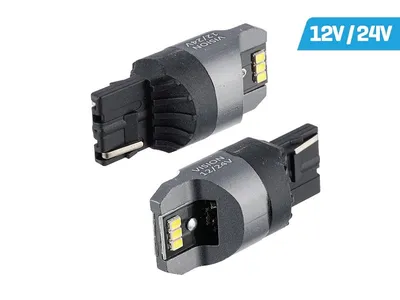 Zdjęcie produktu dla Żarówka VISION W21W (T20d) 12/24V 6x 3020 SMD LED, nonpolar, CANBUS, biała, 2 szt.