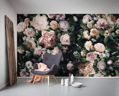 Obrázek produktu pro Komar netkaná tapeta - Victoria Black - rozměr: 400 x 250 cm (šířka x výška) - 4 panely, ložnice, obývací pokoj