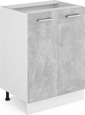 Produktbild von Vicco Küchenunterschrank R-Line, 60 cm ohne Arbeitsplatte, Beton/Weiß