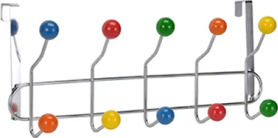 Türgarderobe mit 10 Haken, Metall/Kunststoff, 42,5x17,5x9,5 cm