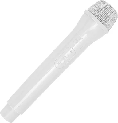 Immagine prodotto di Finto microfono giocattolo portatile strofinato pavimento realistico abs plastica microfoni puntelli per performance intervista bianco