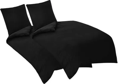 Obrázek produktu pro Ibenzoa® Sada povlečení pro postel, 4 kusy, 135 x 200 cm – 2x povlak na peřinu + 2x povlak na polštář 80 x 80, měkká mikrovlákna, zip, prodyšné, lze prát do 60 °C