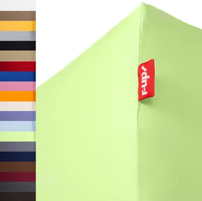 Produktbild von r-up Passt Spannbettlaken 180x200-200x220 bis 35cm Höhe grün 100% Baumwolle 130g/m²
