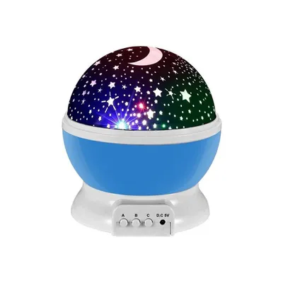 Immagine prodotto di Lampada notturna a LED con proiezione di stelle, ruotabile, blu