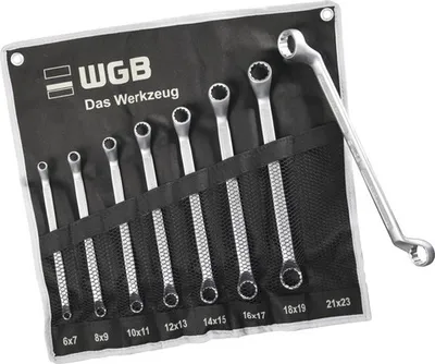 Produktbild von Doppelringschlüssel-Satz WGB 8-tlg in Rolltasche
