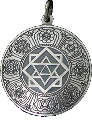 Produktbild von Tantra Schmuck Anhänger versilbert Durchmesser: 30mm