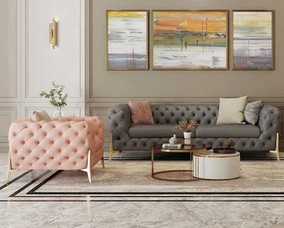 Produktbild von Sofa 3 Sitzer Design Sofas Polster Couchen Relax Chesterfield Möbel JVmoebel