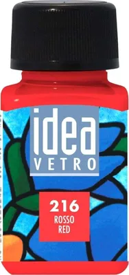 Zdjęcie produktu dla Maimeri Idea Vetro Farba do szkła Red 216 60 ml 1 szt.