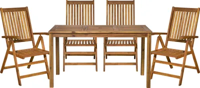 Produktbild von TPFGarden SITZGRUPPE Akana mit 4 Stühlen und 1 Tisch - 135x80 cm - Akazienholz geölt