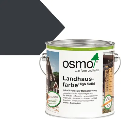 Produktbild von Osmo Landhausfarbe aus natürlichen Öle anthrazit außen 2500ml