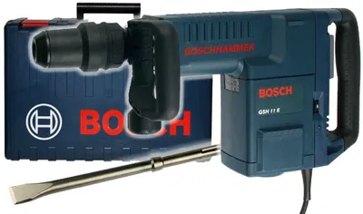 Bosch Schlaghammer Gsh 11 E Sds-Max 1500 W, 16,8J, 11 kg Betonmeißeln + Meißel