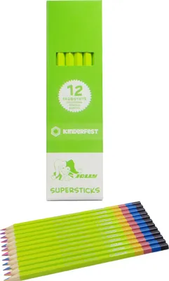 Produktbild von Jolly 3740-0003 Supersticks Rainbow Buntstifte, regenbogenfarben (12er Pack)