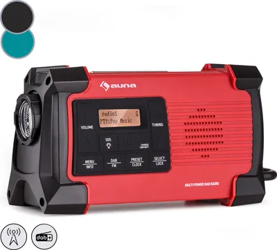 Produktbild von Auna Radio, Aufladbares DAB-Radio, DAB Plus Radio mit Bluetooth, Radio mit Batterie, DAB/DAB+/FM, Küchenradio mit LCD Display, Wecker, Retro-Radio Klein, Radio mit Netzstecker, USB & Streaming, 1W