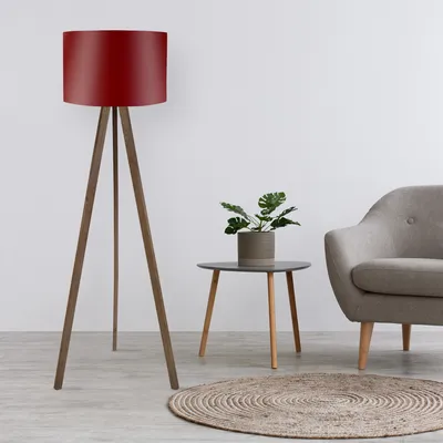 Immagine prodotto di Opviq, AYD- AYDAXL, rosso, marrone, lampade da terra, 38 x 140 cm, 70% MDF / 30% PVC tessuto