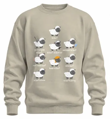 Imagen del producto de Camiseta de algodón o sudadera uni con motivos divertidos de ovejas, juegos de palabras, humor animal, temática de granja, diseño natural, talla XXL