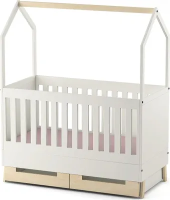 Produktbild von Babybett MAGI, 70x140 cm, inkl. Schubkästen und Geländer