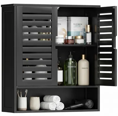 Produktbild von Wand-WC für das Badezimmer mit 2 Türen und verstellbaren Regalen