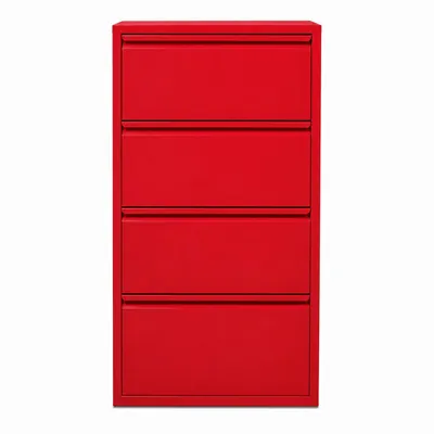 Produktbild von Alveon Schuhkipper Metall 4 Klappen schmal 51 x 15 x 141 cm - Rot