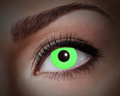 Produktbild von Eyecatcher UV Kontaktlinsen - Flash Green U73 |  Farbige 1-Monatslinsen