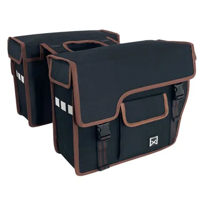 Image de Sacoche double pour vélo Willex avec poche avant, 33 L, noir