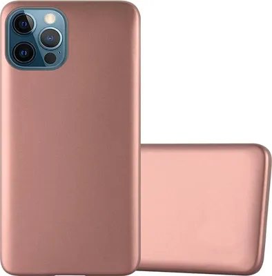Produktbild von Cadorabo Schutzhülle für Apple iPhone 12 / 12 PRO Hülle in Rosa Handyhülle TPU Silikon Etui Cover Case