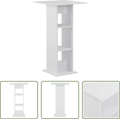 Obrázok produktu pre The Living Store Barový stôl biely 60x60x110 cm