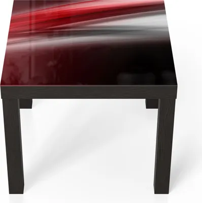 Produktbild von DEQORI Couchtisch 55x55 cm Schwarz 'Energiegeladener Schweif' Glas Beistelltisch