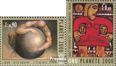 Produktbild von Briefmarken UNO - Genf 2000 Mi 389-390 (kompl.Ausg.) gestempelt Gemäldeausstellung