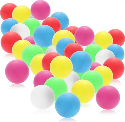 Produktbild von com-four® 48x Tischtennisball - bunte Pingpongbälle in Standardgröße - 40mm