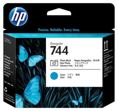 Immagine prodotto di HP 744 DesignJet Druckkopf Fotoschwarz/Cyan