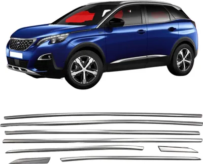 Obrázok produktu pre Bočné okenné lišty z nerezovej ocele chróm Peugeot 3008 SUV 2016-2023