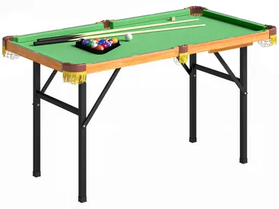 Productafbeelding van Opklapbare biljarttafel, mini-biljarttafel, 2 keuen, 16 ballen, driehoek, borstel, green