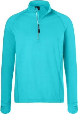 Produktbild von Men's Sports Shirt Half-Zip turquoise, Gr. XL