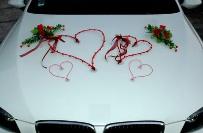 Produktbild von Hochzeitsauto Dekoration mit Kunstblumen