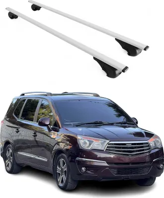 Immagine prodotto di Barre portatutto trasversali per Ssangyong Rodius 2013-2024, colore ferro argento
