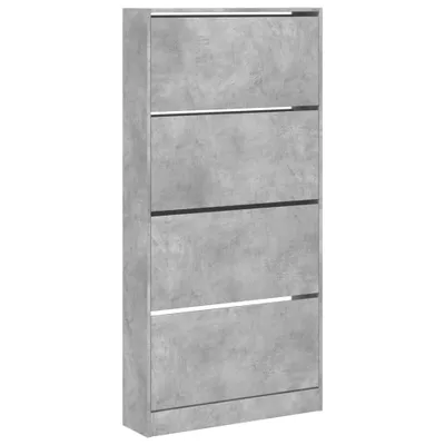 Immagine prodotto di vidaXL Scarpiera a 4 ante grigio cemento 80x21x163,5 cm