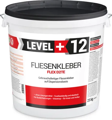 Produktbild von Dispersionkleber 25Kg Fertig-Fliesenkleber Flexkleber Flexmörtel LEVEL+ RM12