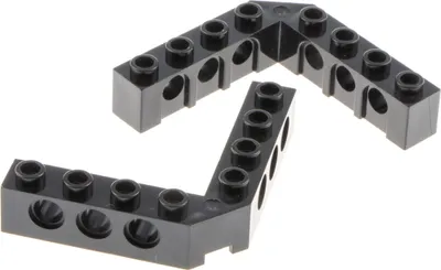 Produktbild von 2x Lego Technic Bau Stein Winkel 5x5 schwarz Rahmen 4156698 28973 32555