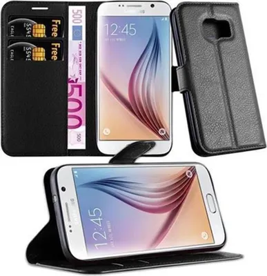 Produktbild von Cadorabo Hülle für Samsung Galaxy S7 Schutz Hülle in Schwarz Handyhülle Etui Case Cover Magnetverschluss
