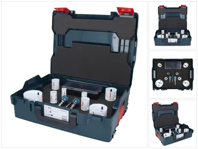 Immagine prodotto di Set di seghe a tazza Bosch BIM Progressor per impianti sanitari, 11 pezzi ( 2608594271 ) 22 / 25 / 30 / 35 / 40 / 51 / 68 / 83 mm