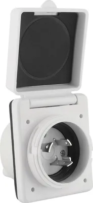 Image de entrée de courant RV 30 A, sortie, résistant aux UV, construction robuste avec couvercle étanche à l'eau