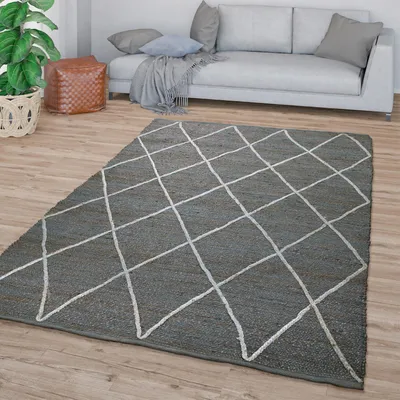 Produktbild von TT Home Wohnzimmer Teppich Kurzflor Handgeknüpft Skandi Design 3D Optik Modern Größe 160x230 cm