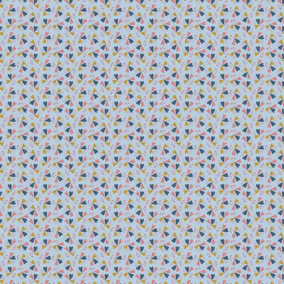 0,5m Baumwollstoff BeHappy Summer Retro Motiv 6