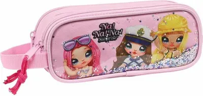 Image de Trousse double multi-usages Na!Na!Na ! Surprise Sparkles Rose (21 x 8 x 6 cm)