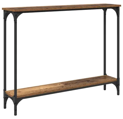 Obrázek produktu pro Konzolový stolek s policí Staré dřevo 100 x 22,5 x 75 cm