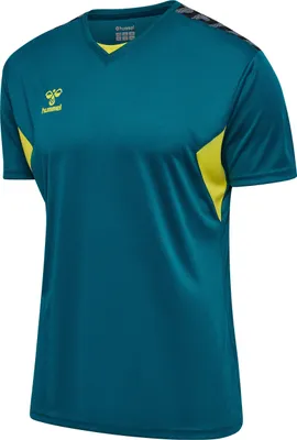 Produktbild von hummel hmlAUTHENTIC PL JERSEY S/S BLUE CORAL/SULPHUR SPRING BLUE CORAL/SULPHUR SPRING XL