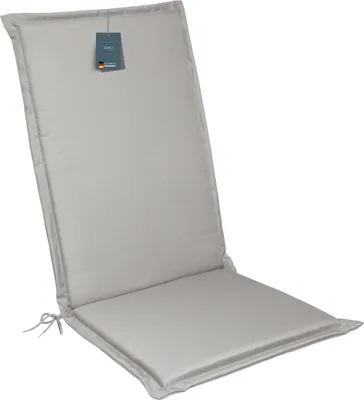 Produktbild von LILENO HOME Gartenstuhl Auflagen [1er Set - Hochlehner] in Grau - bequeme Liegen als Sitzauflagen für Gartenmöbel - Stuhlkissen für Gartenstühle und Klappstühle MIA